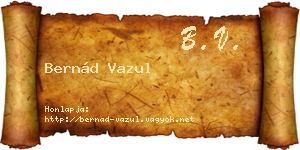 Bernád Vazul névjegykártya
